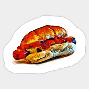 Funky Hot Dog Sticker